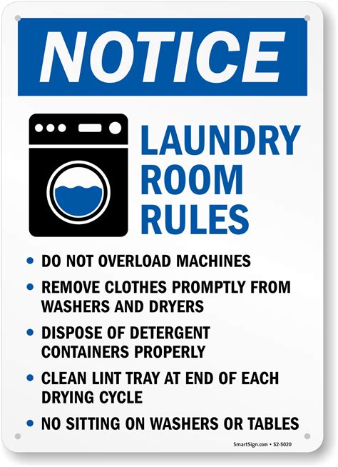 laundry room etiquette list