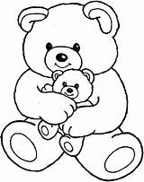 Teddy Bear Coloring Little sketch template
