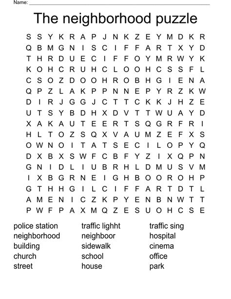 neighborhood puzzle word search wordmint