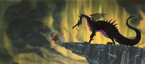 animation collection original production animation cel  maleficent   dragon  prince