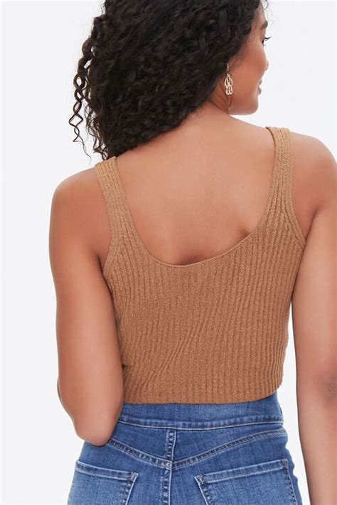 Sweater Knit Cropped Tank Top