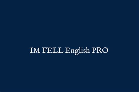 im fell english pro fonts shmonts