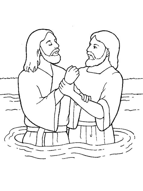 ideas  baptism coloring pages printables home
