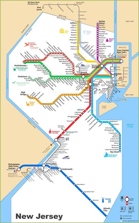 jersey transit map ontheworldmapcom