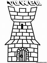 Tower Coloring Pages Colorings sketch template