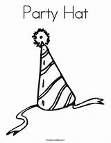Coloring Party Birthday Hat Pages Wish Lets Make Blue Printable Let Hats Template Print Colouring Color Twistynoodle Cursive Outline Built sketch template