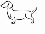 Dog Dachshund Clipart Outline Doxie Drawing Dachshunds Tattoo Silhouette Sausage Wiener Dogs Daschund Coloring Drawings Tattoos Pages Cliparts Weenie Dashund sketch template