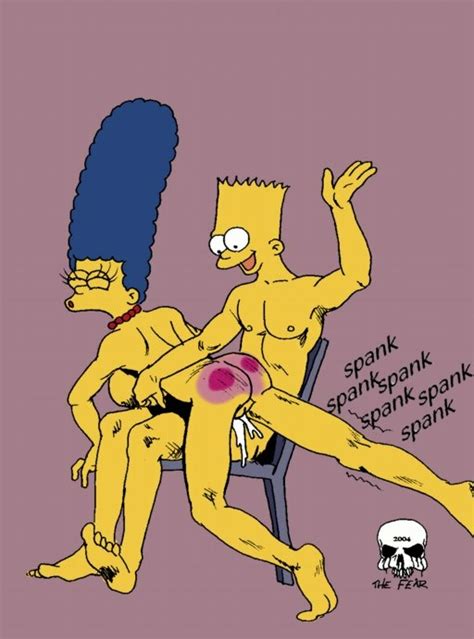 Rule 34 Bart Simpson Female Human Male Marge Simpson Red Ass Spank