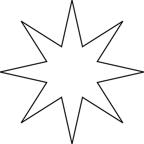 pointed star template printable diy crafts