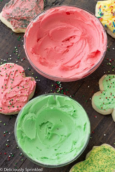 the best sugar cookie frosting deliciously sprinkled