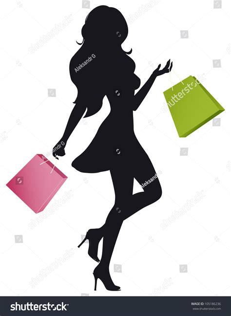 The Silhouette Of A Girl With Shopping Bags Ad Sponsored Girl