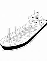 Cargo Schip Olietanker Grote Vrachtschip Boot sketch template