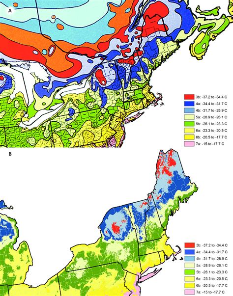 A Plant Cold Hardiness Zone Map For Northeastern North