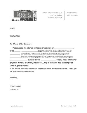 proof  treatment letter  template pdffiller