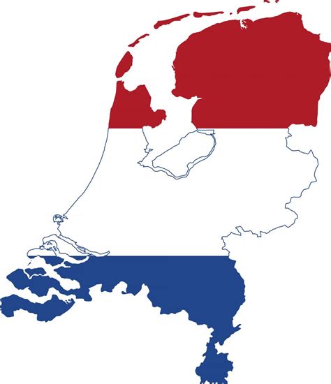 nederland de vlag van de kaart de nederlandse vlag kaart west europa europa