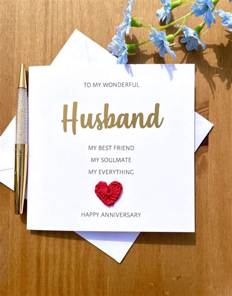 personalised husband wedding anniversary card husband card etsy