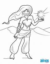 Coloring Pages Genie Djinn Arabic Color Lamp Drawing Print Fairy Tales Colorin sketch template
