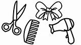Hair Coloring Pages Accessories Drawing sketch template
