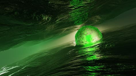 green sphere water hd abstract wallpapers hd wallpapers id