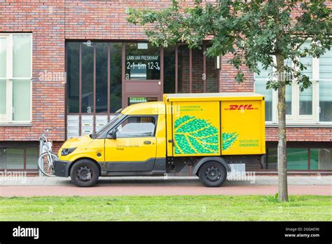 dhl electric car  res stock photography  images alamy