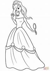 Colorear Princesa Princesas Espejo Specchio Principessa Disegno Mano Prinses Kleurplaten Colorear24 Spiegel sketch template