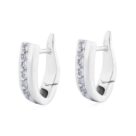 platinum diamond hoop earrings  sale  stdibs