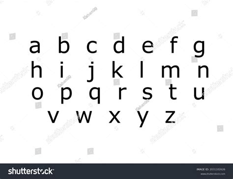 english alphabets small letters alphabet fonts stock vector royalty   shutterstock