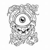 Monster Coloring Pages Demon Colouring Colorare Printable Books sketch template