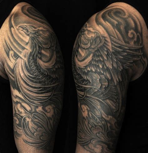 Asian Black And Grey Archives Chronic Ink Half Sleeve Tattoos Black