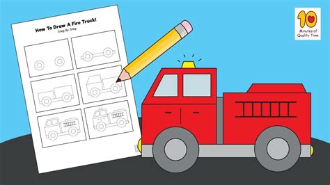 draw  fire truck easily  kids youtube