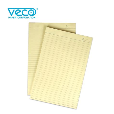 veco yellow pad paper  sizeone  crosswise lengthwise