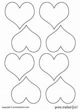 Hearts Small Coloring Heart Printable Pages Template Blank Pattern Patterns Print Diy Color Printables Sewing Valentine Applique Templates Craft Conversation sketch template