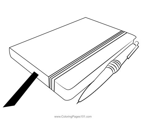 notebook  pencil coloring page  kids    school