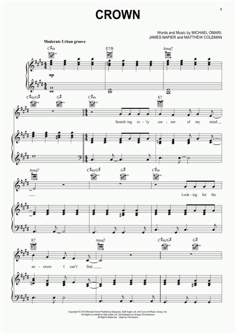 Crown Piano Sheet Music Onlinepianist