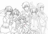 Vocaloid Group Coloring Anime Pages Lineart Boys Deviantart Aegis Faust Claire Groups sketch template