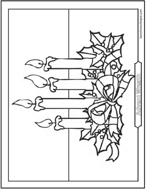 printable advent wreath coloring pages