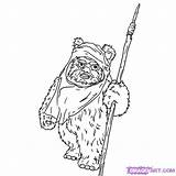 Wars Star Coloring Ewok Drawing Draw Pages Drawings Characters Ewoks Step Clipart Dragoart Easy Stencil Sketch Clip Cartoon Cute Sheets sketch template