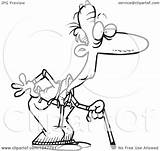Geezer Cane Toonaday Clip Royalty Outline Illustration Cartoon Rf Clipart sketch template