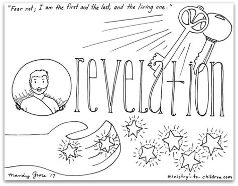 revelation bible book coloring page ministry  children  books
