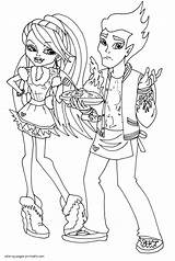 Coloring Abbey Printable Pages Heath Bominable Monster High Girls sketch template