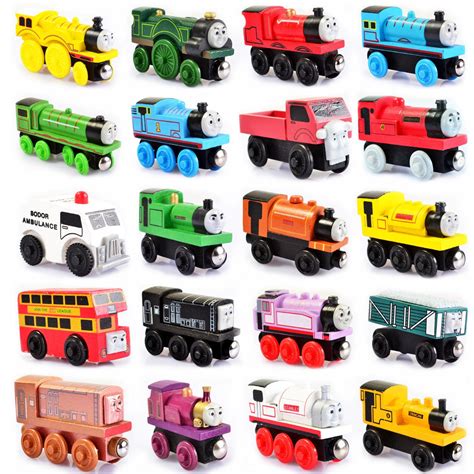 thomas  friends anime wooden railway trains toy trains model great kids baby toys