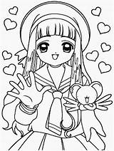 Coloring Sakura Pages Cardcaptor Tomoyo sketch template
