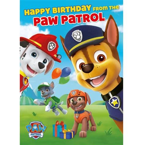 paw patrol birthday sound card  paw patrol birthday card paw