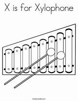 Xylophone Coloring Letter Sheet Xylophon Noodle Preschool Worksheet Twistynoodle Twisty Activities Print Blank Favorites Login Add sketch template