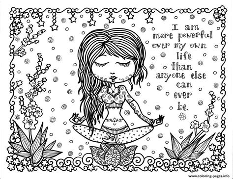 adult positive thought coloring page printable