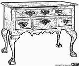 Drawer Colouring Pages Coloring Commode Larger Printablecolouringpages Credit sketch template