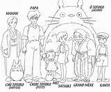 Totoro Coloring Ghibli Neighbor Pages Studio Sheets Character Printable Drawing Characters Model Coloriage Dessin Mon Voisin Animation Book Miyazaki 지브리 sketch template