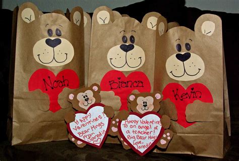 creation valentine bear bags valentines romantic crafts