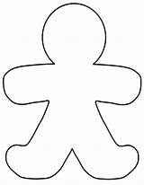 Outline Person Cartoon Clipart Printable Body Human Coloring Drawing Clip Template Animated Man Pages Cliparts Kids Children Gingerbread Outlines Library sketch template
