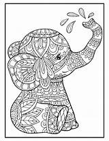Mandalas Tiere Elefant sketch template